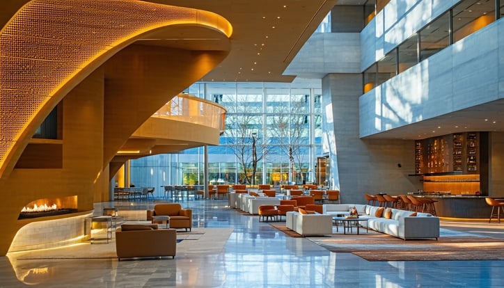 The description portrays a contemporary hotel that showcases innovative architecture, characterized by inviting spaces that exude warmth and creativity. The design elements likely reflect a harmonious blend of modern aesthetics and functional comfort, making it an appealing destination for guests seeking a unique and inspiring atmosphere. The description portrays a contemporary hotel that showcases innovative architecture, characterized by inviting spaces that exude warmth and creativity. The design elements likely reflect a harmonious blend of modern aesthetics and functional comfort, making it an appealing destination for guests seeking a unique and inspiring atmosphere.